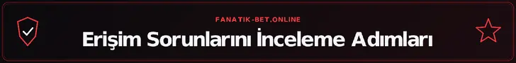 Erişim Sorunlarını İnceleme Adımları – fanatik-bet.online