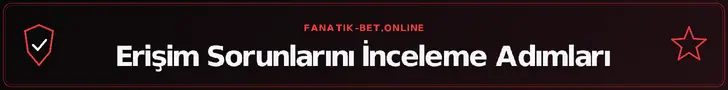 Erişim Sorunlarını İnceleme Adımları – fanatik-bet.online