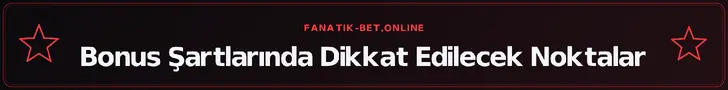 Bonus Şartlarında Dikkat Edilecek Noktalar – fanatik-bet.online